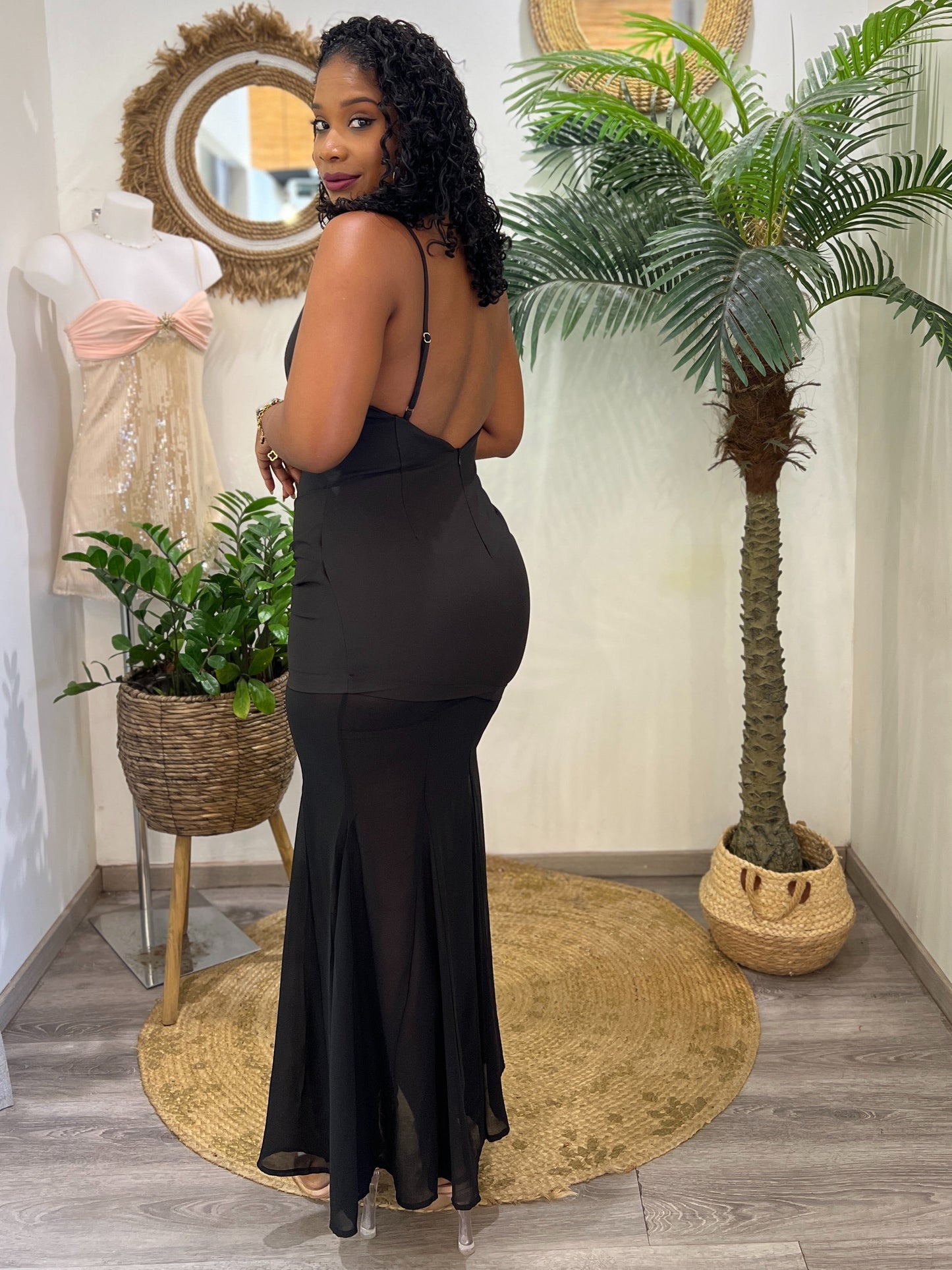 Black Swan Robe longue