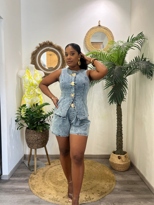 Gilet Jean-Ensemble short