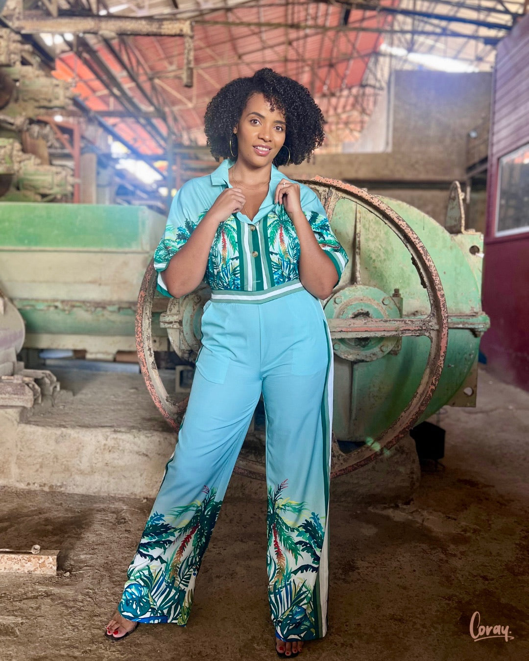 Tropicale Green jumpsuit