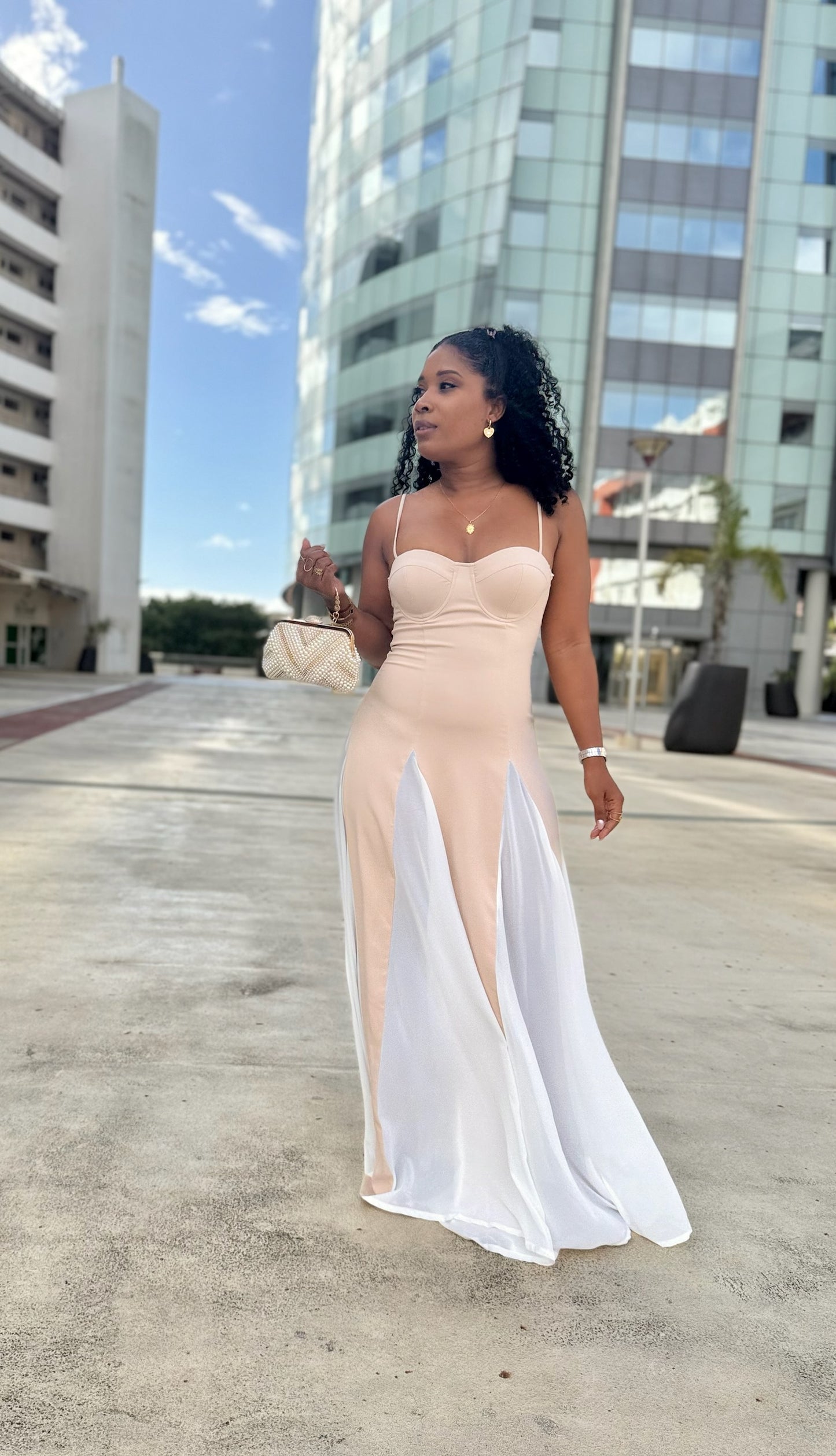 Robe longue Crema