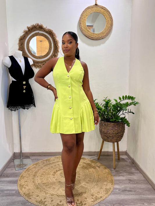 Robe courte- Lime